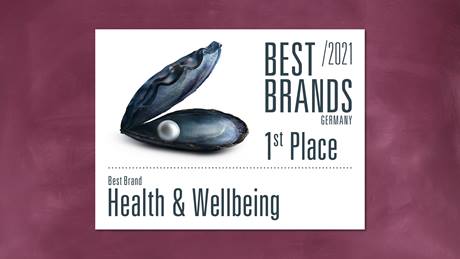 Le logo du prix "Best Brands" 2021" Health & Wellbeing